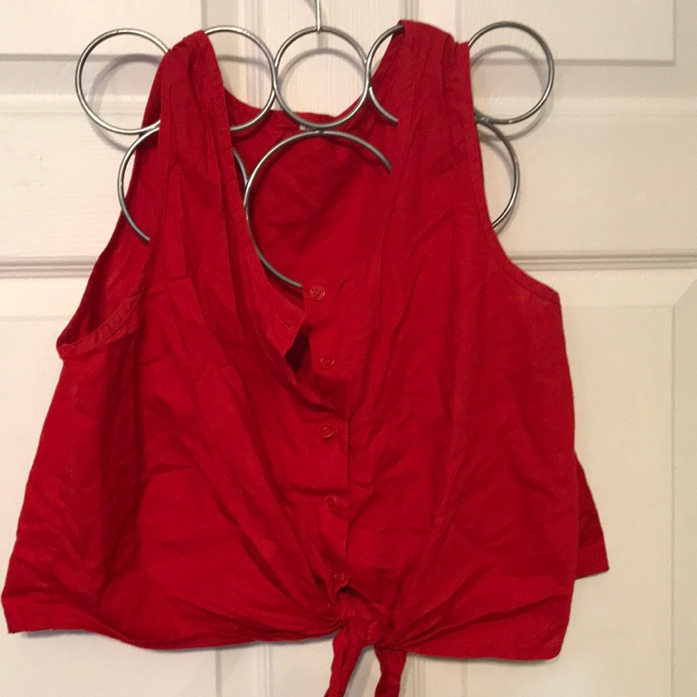 Vintage dress crop top with tie